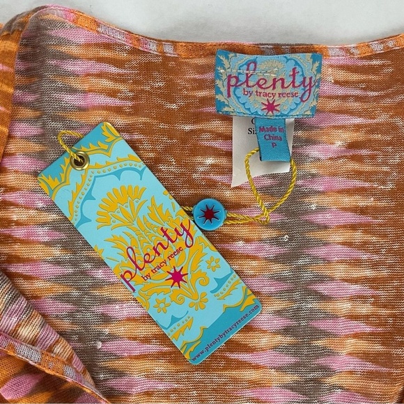 NWT Plenty by Tracy Reece Linen Dress Anthropologie V Neck Cap Sleeve Bohemian 4 - Picture 8 of 14